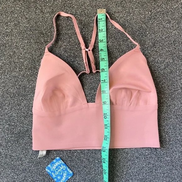 NWT Free People Sage Longline Bralette in Oh Bloom pink - Picture 7 of 7